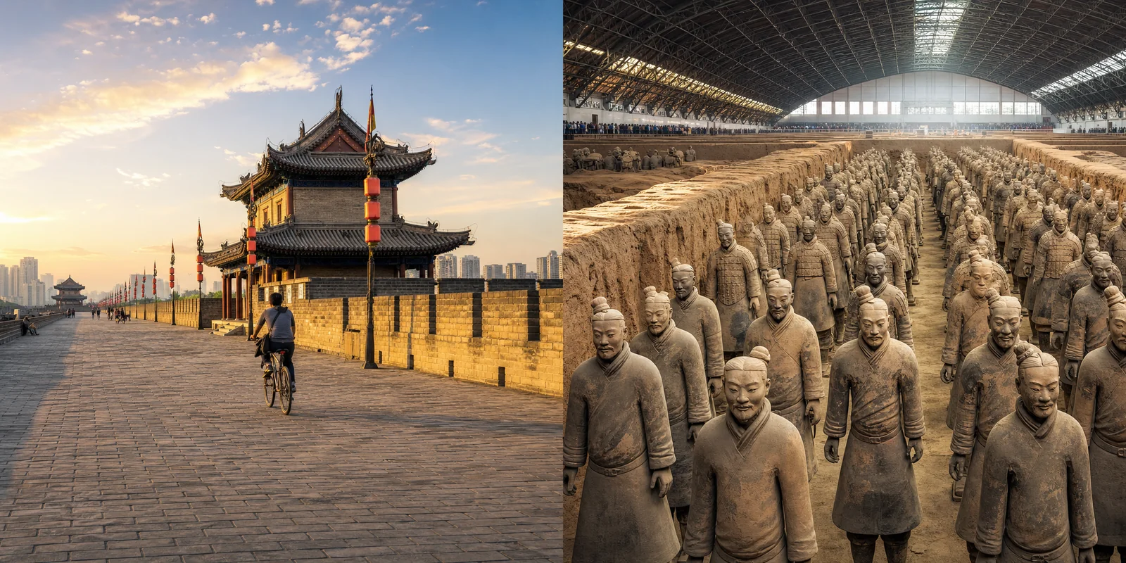 Xi'an 2 day itinerary highlights: the City Wall South Gate and the Terracotta Warriors