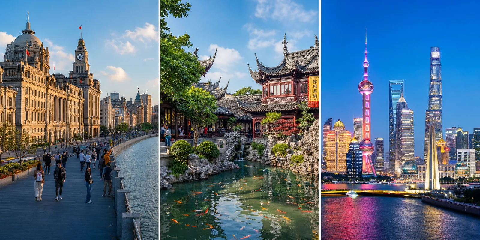 3 day Shanghai itinerary highlights: the Bund, Yu Garden, and Pudong skyline