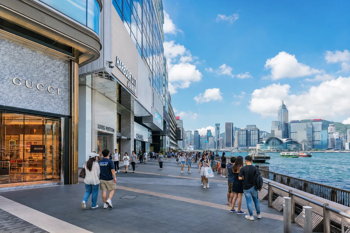 Harbour City mall in Tsim Sha Tsui beside Victoria Harbour